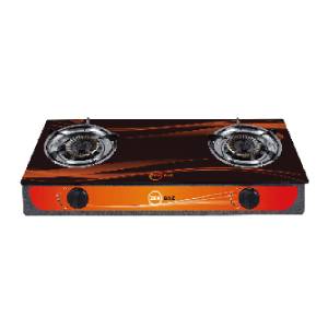 A Zen Gaz 2-burner gas stove. Manufactured by Zen Limited. The stove has two control knobs and a stainless steel base.