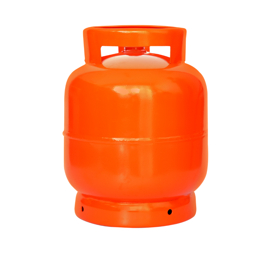 A LPG cylinder with ventilation holes at the bottom, manufactured by Zen Limited.